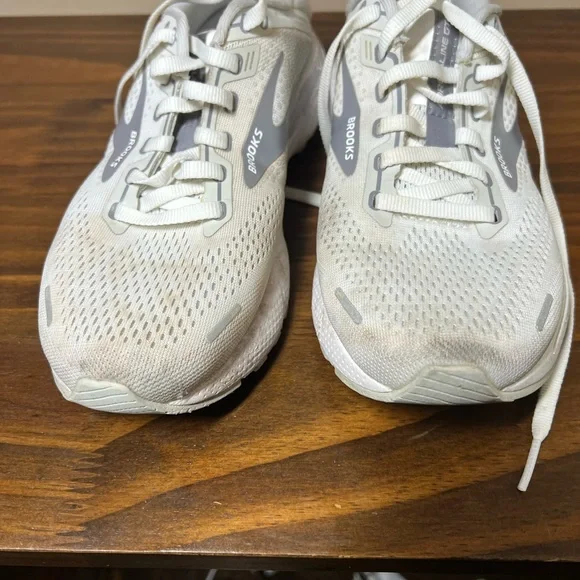 Brooks Womens White Adrenaline GTS 21 Athletic Running Shoes US 7.5 D WIDE - Picture 3 of 6